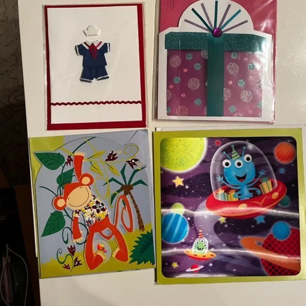 Birthday Cards for Kids (Lot‎ of FOUR)